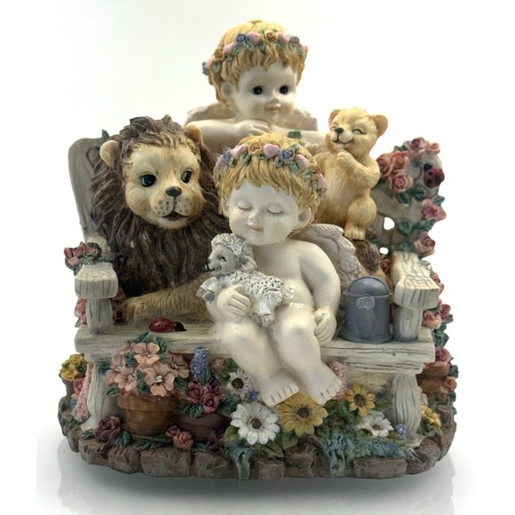 Vintage Classic Treasures Musical Cherubs Figurine – Plays “Love Is Here to Stay - Picture 1 of 13